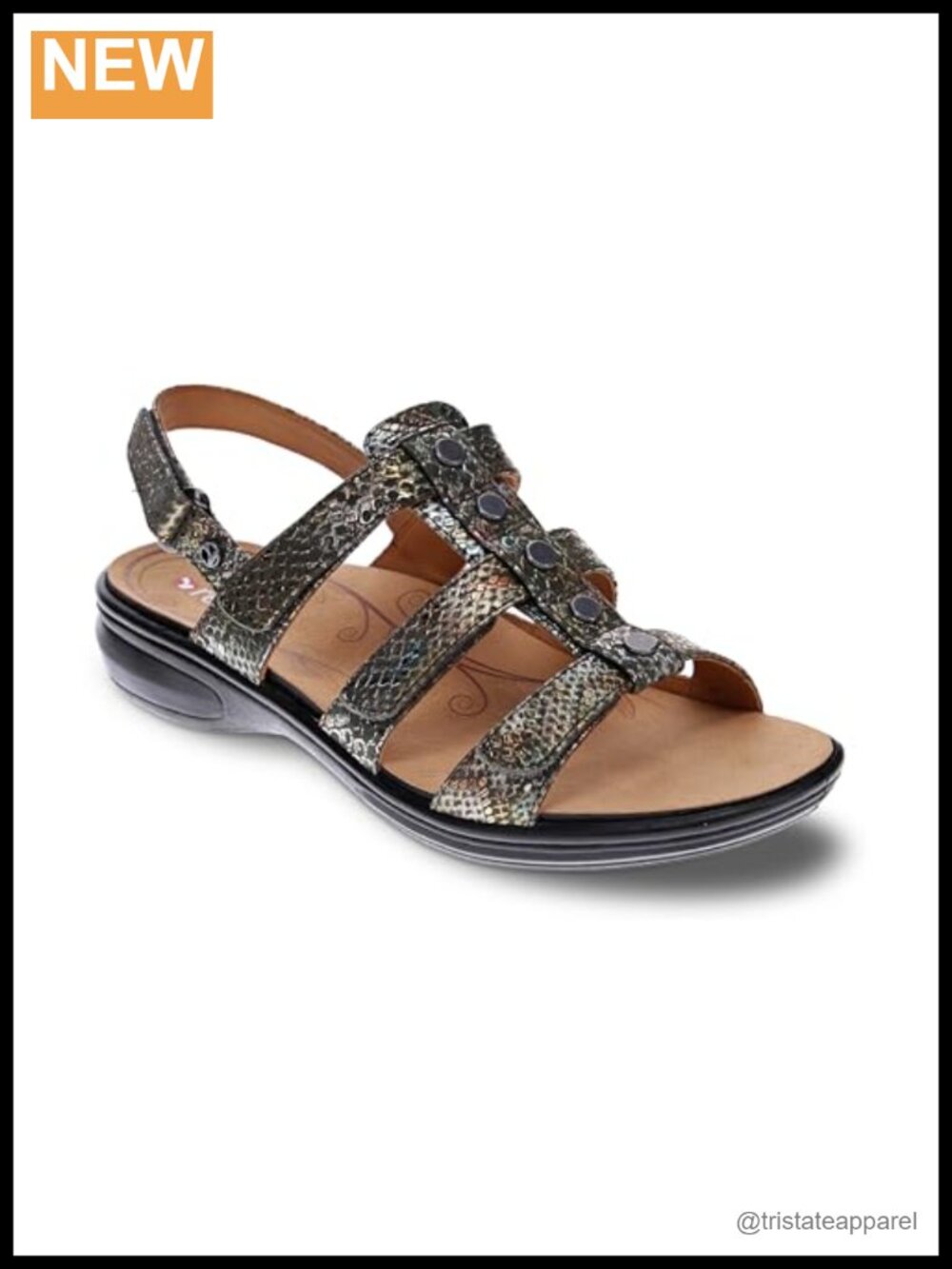 Gladiator Leather Sandals with Arch Support Adjustable Straps Orthotic-Friendly